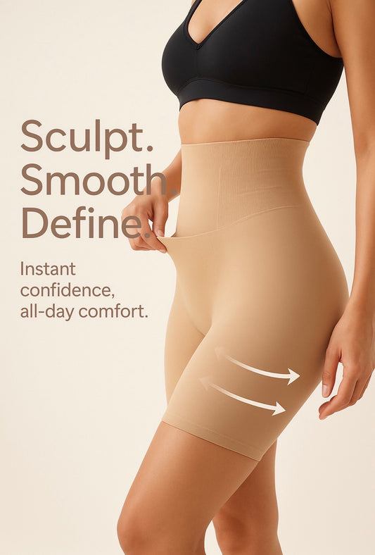 CurvaFlex High-Waisted Sculpting Shorts