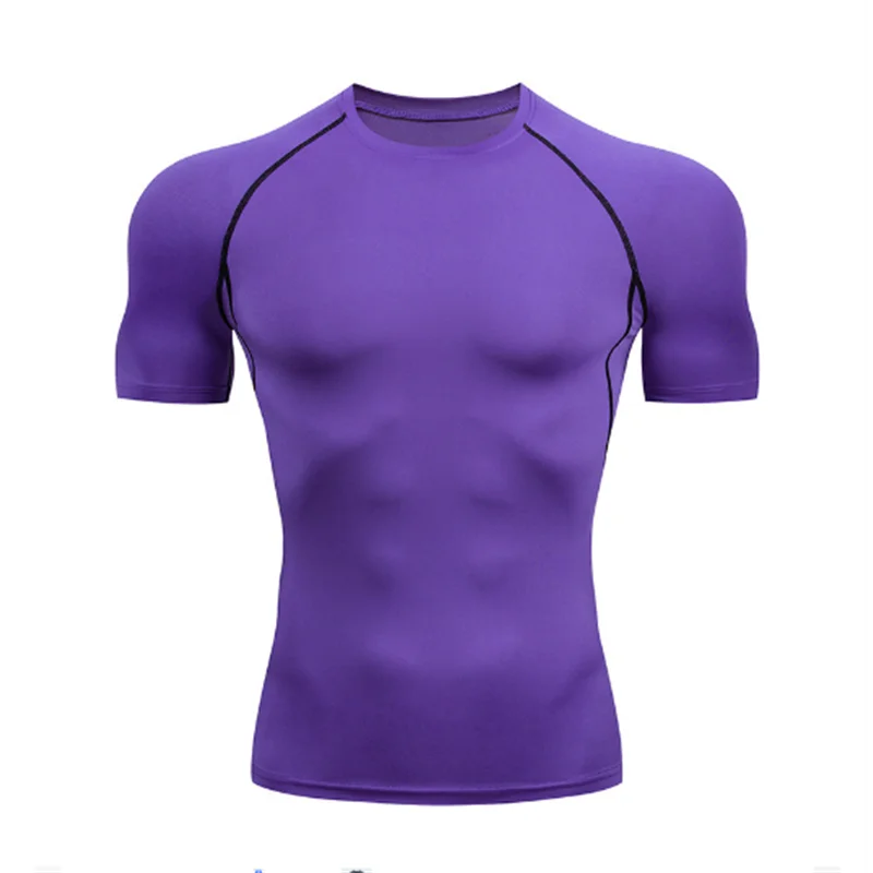 New Men Body Shapers Fitness Elastic Abdomen Tight Fitting Short Sleeve Shirt Tank Tops Shape Underwear Slimming Boobs Shaping